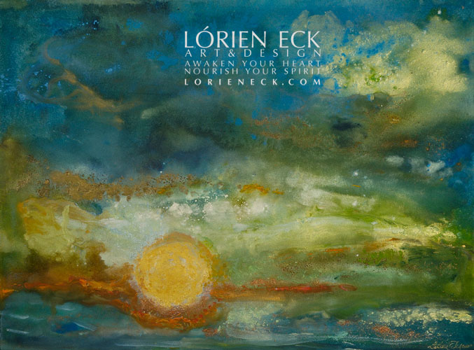image of lorien eck's painting ciel mer III for hospitality art giclee